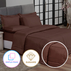 Kit Edredom Casal Queen   Jogo De Lençol 06 Peças Aconchego D