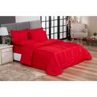 Kit Edredom Casal Queen   Jogo De Lençol 06 Peças Aconchego D