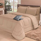 Kit Edredom Casal Queen + Jogo De Lençol 5 Peças Aconchego Du