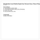 Kit Edredom Cinza / Rosacasal Padrão Dupla Face Ternura 6 Peç