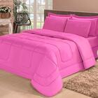 Kit Edredom Confort Casa Dona Dupla Face Casal Queen 6 Pçs Co