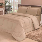 Kit Edredom Confort Casa Dona Dupla Face Casal Queen 6 Pçs Co