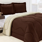 Kit Edredom De Malha Casa Dona Casal 240x220 Tabaco 3 Peças