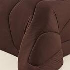 Kit Edredom Em Malha Gel 3 Peças Marrom Com Avelã