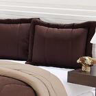 Kit Edredom Em Malha Gel 3 Peças Marrom Com Avelã