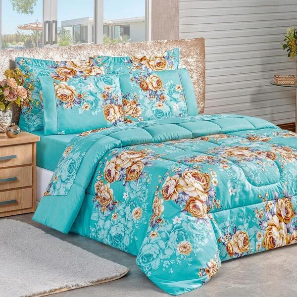 小物 DOONA Kit Edredom Estampado 200 Fios Naturale Casal 03pçs Jasmine