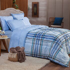 Kit Edredom Estampado Turin Dupla Face Casal Padrão 03 Peças