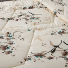 Kit Edredom Holanda Estampado 3pçs Queen Palha