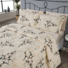 Kit Edredom Holanda Estampado 3pçs Queen Palha