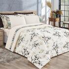 Kit Edredom Holanda Estampado 3pçs Queen Palha