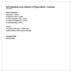 Kit Edredom Infantil Menina 4 Peças Rosê + Cortina