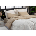 Kit Edredom Italiano 100% Algodão Dupla Face Queen Capuccino