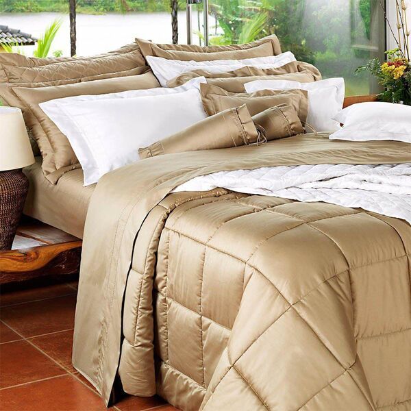 Kit Edredom King 03 Peças Percal 400 Fios Egípcios Galles Cáq