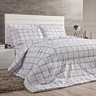 Kit Edredom King 3 Peças Percal Algodão 180 Fios Atual Quadri