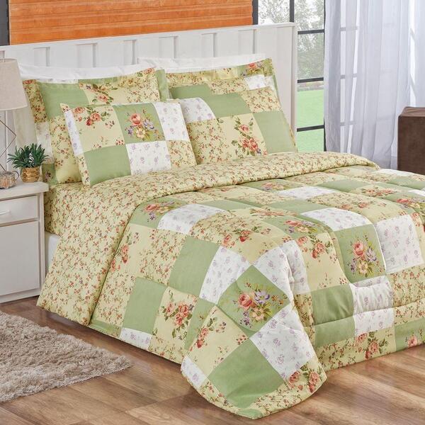 Kit Edredom King Bouti 03 Peças Verde