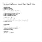 Kit Edredom King Branco Completo 15 Peças Percal 100% Algodão