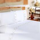 Kit Edredom King Branco Completo 15 Peças Percal 100% Algodão