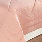 Kit Edredom King Casal Salmão 5 Peças Com Almofada Decorativa