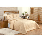 Kit Edredom King Dupla Face Avelã 6 Peças Com Detalhes Bordad
