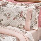 Kit Edredom King Floral Percal 180 Fios 3 Pç - Salmão