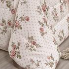 Kit Edredom King Floral Percal 180 Fios 3 Pç - Salmão