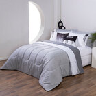 Kit Edredom Linho Colorful Casal King Cinza