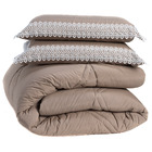 Kit Edredom Liso Florença Guipir Dupla Face Casal Padrão 03 P