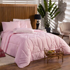 Kit Edredom Liso Florença Guipir Dupla Face Queen 03 Peças -