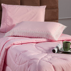 Kit Edredom Liso Florença Guipir Dupla Face Solteiro 02 Peças