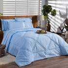 Kit Edredom Liso Milano Dupla Face Casal Padrão 03 Peças - Pe