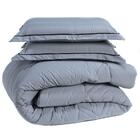 Kit Edredom Liso Milano Dupla Face King 03 Peças Cor Cinza