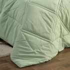 Kit Edredom Liso Milano Dupla Face Queen 03 Peças Cor Verde