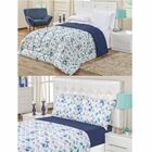 Kit Edredom Malha 100% Algodão Queen Dupla Face 7 Peças + Len