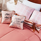 Kit Edredom Mamma Amore Rosê King 06 Peças - Dupla Face Perca