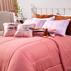 Kit Edredom Mamma Amore Rosê Queen 06 Peças - Dupla Face Micr