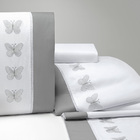 Kit Edredom Papillons Queen 180 Fios + Lençol 11 Peças - Cinz