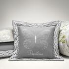 Kit Edredom Papillons Queen 180 Fios + Lençol 11 Peças - Cinz