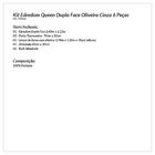 Kit Edredom Queen Cinza Dupla Face 6 Peças Com Almofada Decor