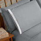 Kit Edredom Queen Cinza Dupla Face Aconchego 6 Peças