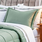 Kit Edredom Queen Dupla Face Verde 400 Fios Egípcio 100% Algo