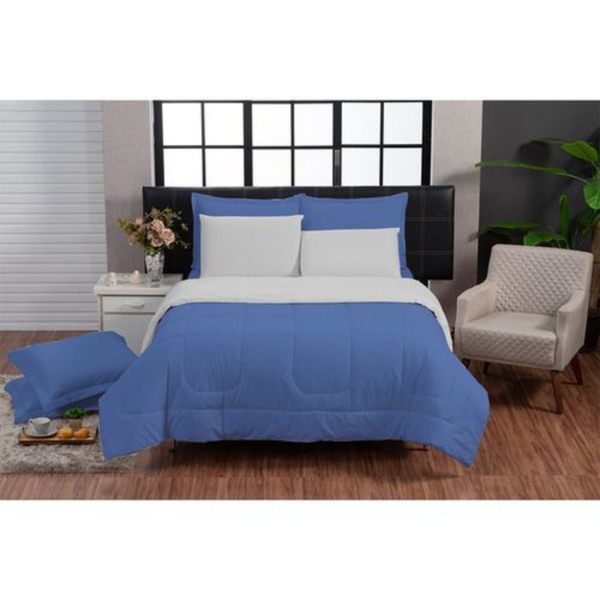 Kit Edredom Queen Jogo De Cama Premium 100% Algodão 200 Fios