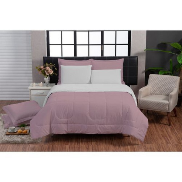 Kit Edredom Queen Jogo De Cama Premium 100% Algodão 200 Fios