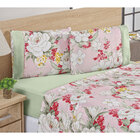 Kit Edredom Queen Size Dupla Face 200 Fios Micropercal Verde