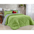 Kit Edredom Queen Size Verde Soft Microfibra + Jogo De Cama 4