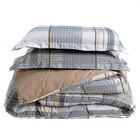 Kit Edredom Ravena Caqui King 03 Peças - Dupla Face Percal 20