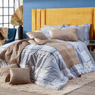 Kit Edredom Ravena Cinza Casal Padrão 03 Peças - Dupla Face P