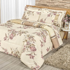 Kit Edredom Requinte Casal Super King Dupla Face Percal 180 F