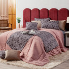 Kit Edredom Savannah Rosê Queen 03 Peças - Dupla Face Percal