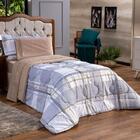 Kit Edredom Solteiro 02 Peças Dupla Face Percal 200 Fios