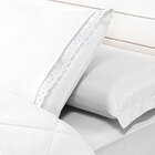 Kit Edredom Solteiro Branco Dupla Face Aconchego 4 Peças Com